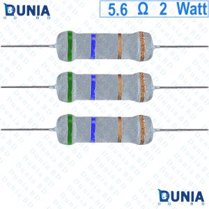 5.6 ohm 2 watt Two watt Resistor ±5% 5.6Ω 5.6ohms Metal Oxid Film Resistance