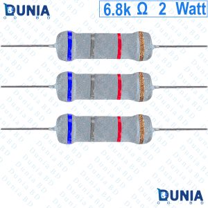 6.8k ohm 2 watt Two watt Resistor ±5% 6.8kΩ 6.8kohms Metal Oxid Film Resistance