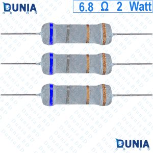 6.8 ohm 2 watt Two watt Resistor ±5% 6.8Ω 6.8ohms Metal Oxid Film Resistance