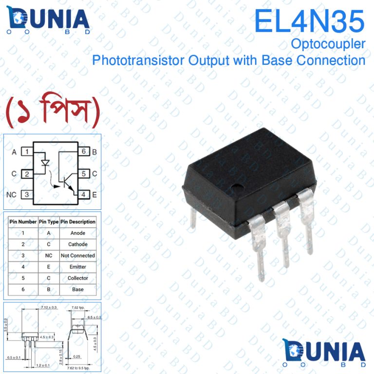 EL4N35 4N35 6Pin Optocoupler Phototransistor IC