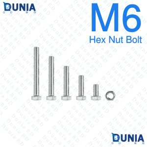 M6 SS Stainless Steel Hex Head Nut Bolts