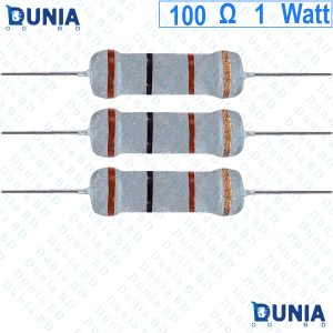 100 ohm 1 watt Half watt Resistor ±5% 100Ω 100 ohms Carbon Film Resistance