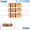12 ohm 1/2 watt Half watt Resistor ±5% 12Ω 12 ohm Carbon Film Resistance