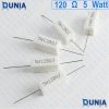 120 ohm 5 watt Five watt Resistor ±5% 120Ω 120 ohms Ceramic Cement Wirewound Resistance