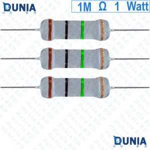 1M ohm One 1 watt Resistor ±5% 1MΩ 1 Megaohms 1000000 ohms Carbon Film Resistance