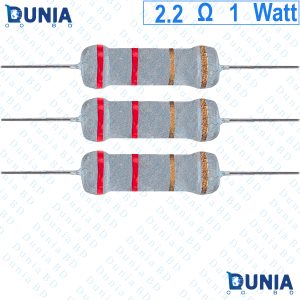 2.2 ohm One 1 watt Resistor ±5% 2.2Ω 2.2 ohms Carbon Film Resistance