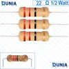 22 ohm 1/2 watt Half watt Resistor ±5% 22Ω 22 ohm Carbon Film Resistance