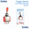 3 Pin SPDT Miniature Toggle Switch ON OFF ON 3A 250V