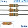3.3M ohm 1/4 watt Quarter watt Resistor ±5% 3.3MΩ 3.3 Mega ohms Carbon Film Resistance