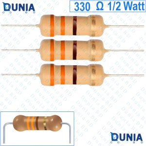 330 ohm 1/2 watt Half watt Resistor ±5% 330Ω 330 ohms Carbon Film Resistance