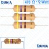 470 ohm 1/2 watt Half watt Resistor ±5% 470Ω 470 ohms 470 ohms Carbon Film Resistance