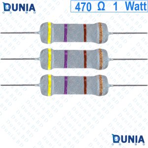 470 ohm 1 watt Half watt Resistor ±5% 470Ω 470 ohms Carbon Film Resistance