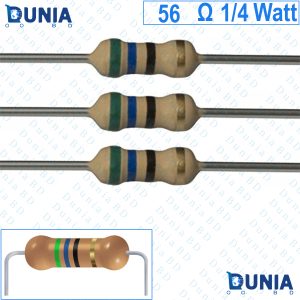 56 ohm 1/4 watt Quarter watt Resistor ±5% 56Ω 56 ohms 56000 ohms Carbon Film Resistance