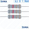 8.2 ohm One 1 watt Resistor ±5% 8.2Ω 8.2 ohms Carbon Film Resistance