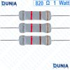 820 ohm One 1 watt Resistor ±5% 820Ω 820ohms Metal Oxid Film Resistance