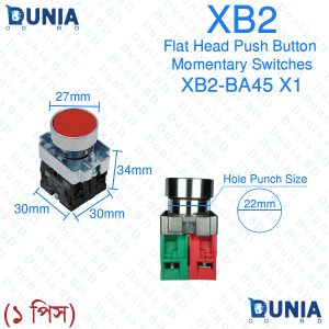 XB2-BA45 22mm Momentary Push Button Industrial Switch for Power Start and Close