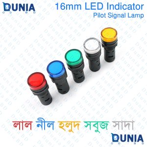 Led Indicator Lights 16mm Pilot Signal Lamp AC 220V Warning Panel Mount Distribution Box Power Supply Work Light