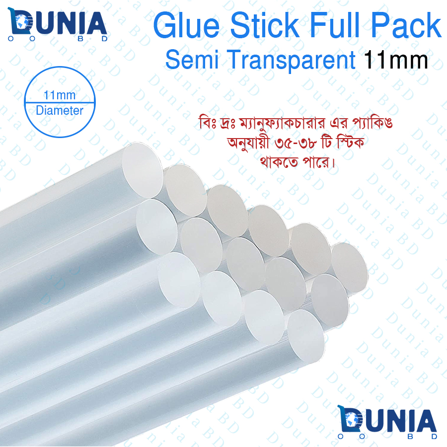 11mm Full Pack Glue Gun Stick Semi Transparent Hot Melt For Craft Hand Repair DIY