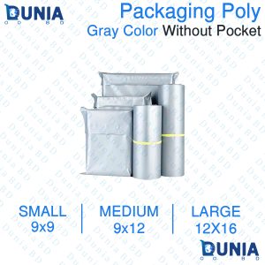 Packaging Poly Courier Plastic Bag 25pcs for Product Covering Pack Gray Color