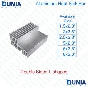 Aluminium Heatsink L-Shaped Half Flatbed Double 1.5 2 2.5 3 4 5 6 8 inch