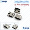 Type-C 6 Pin SMD Female USB Port with SMT Jack Solder Connector
