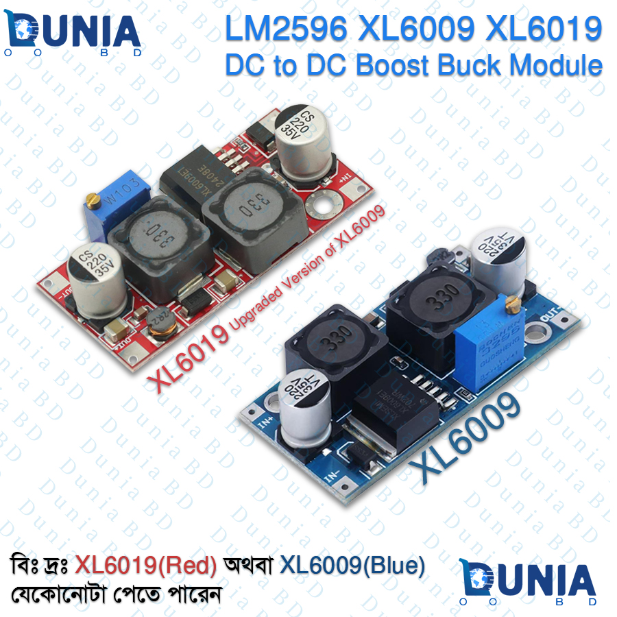 LM2596 XL6019 Boost Buck DC-DC Adjustable Step Up Down Converter (XL6009 upgrade) Power Supply Module 5-32V to 1.2-35V