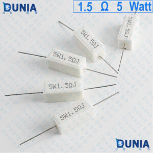 1.5 ohm 5 watt Five watt Resistor ±5% 1.5Ω 1.5 ohms Ceramic Cement Wirewound Resistance