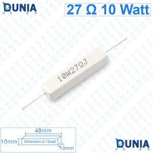27 ohm 10 watt Five watt Resistor ±5% 27Ω 27 ohms Ceramic Cement Wirewound Resistance