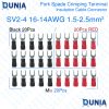 SV2-4 Fork Spade Wire Connector Crimp Insulation Terminal Cable 1.5-2.5mm2