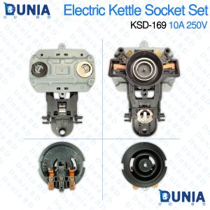 KSD-169 Electric Kettle Socket Set Male Female Double Temperature Control Switch