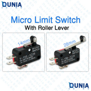 Micro Limit Switch 3 Pin Plastic Roller Short and Long Lever Arm 15A 125/250VAC