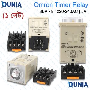 Omron H3BA-8 AC220V 50/60Hz Time Relay delay Timer 0.5S-100h Pin Timer Industrial Household