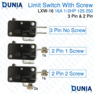 Limit Switch 3 Pin 2 pin 16A with screw and without screw
