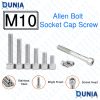 M10 Allen Bolts 25mm 30mm 40mm 50mm 60mm 75mm 100mm Fully Threaded Stainless Steel Socket Cap Screws