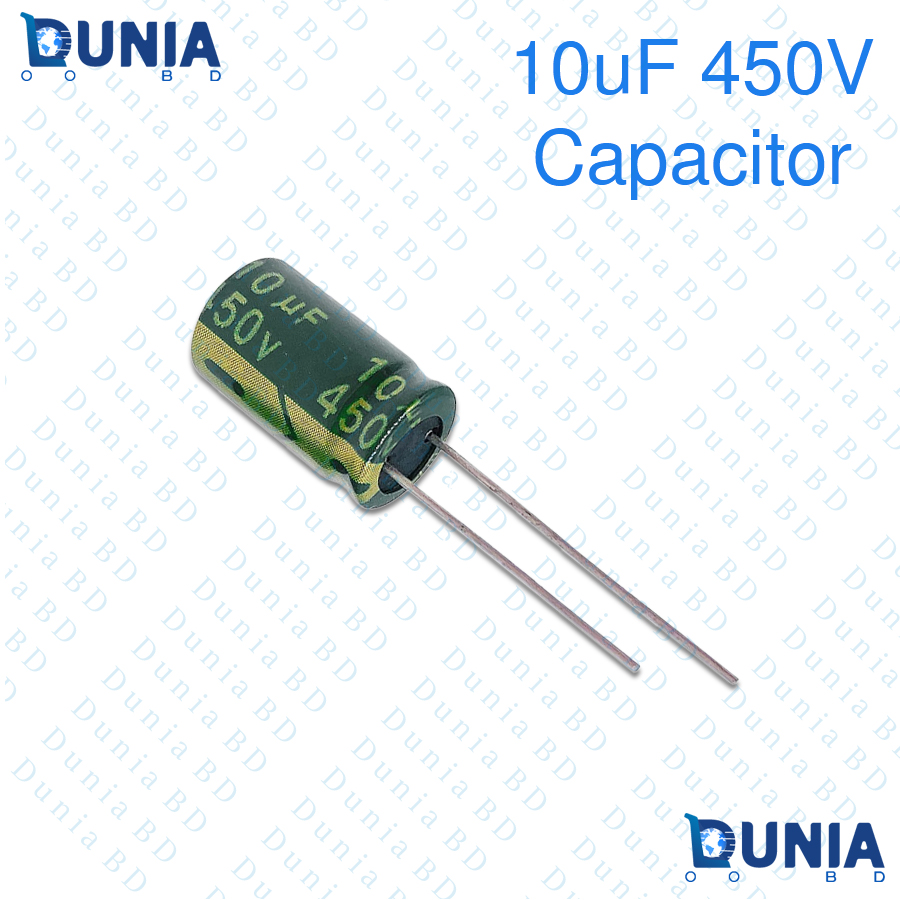 10uF 450V Capacitor Radial Electrolytic capacitor Polarized Aluminum body for Amplifier & Circuits