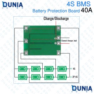 BMS 4S 40A 16.8Volt 18650 Lithium Battery Charging Protection Board Module