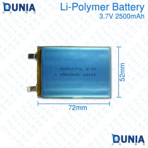 3.7V 2500mAh Lithium Polymer Rechargeable Battery Cell for Power bank storage battery