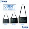 CBB61 AC 450Volt Fan Start Capacitor 1.2uF 2.5uF 3.5uF Black