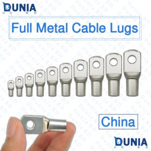 Full Metal Wire Lugs Connectors for Battery Cable Electric Crimp Terminal Tinned Eyelets Tubular SC Ring Terminals