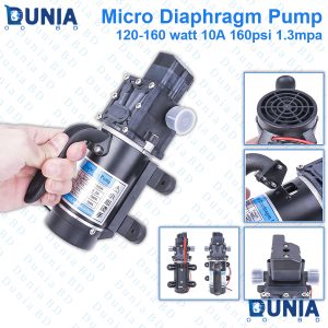 Portable Household Small Pumps 120-160W Safety High Pressure Miniature Water Pump Diaphragm Self-priming DC 12V-24V 130PIS
