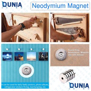 Round 18x5 or 5.5mm Neodymium Magnet With Single Hole