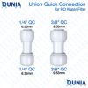 Straight Union Push to Connect Plastic Inline Quick Connector For Tubing Reverse Osmosis System and Water Filter