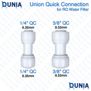 Straight Union Push to Connect Plastic Inline Quick Connector For Tubing Reverse Osmosis System and Water Filter