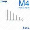 M4 SS Stainless Steel Hex Head Nut Bolts
