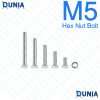M5 SS Stainless Steel Hex Head Nut Bolts