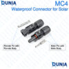 MC4 Waterproof Connector for Solar Male Female with metal pin