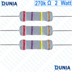 270k ohm 2 watt Two watt Resistor ±5% 270kΩ 270 Kohms 270000 ohms Metal Oxid Film Resistance