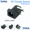 DC-005 Power Jack Black Socket PCB Mount Connector with 3Pin