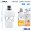 Infrared Motion Sensor Lamp Holder B22 To E27 Converter Adapter LED Lamp