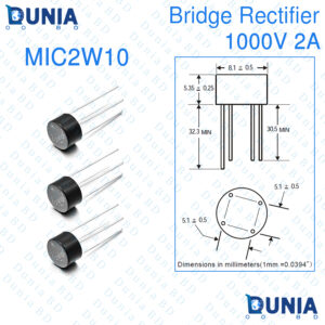 2A Bridge Rectifier 1000V 4-PIN 2W10